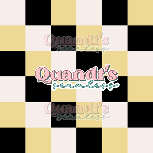 Black and yellow patch with checkered coord